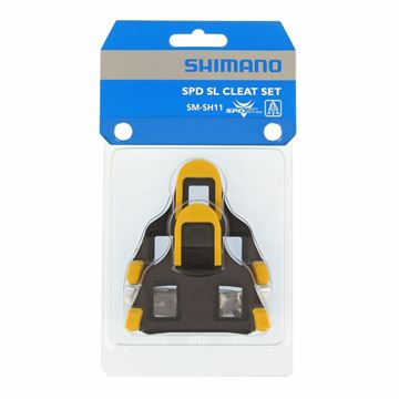 Picture of SHIMANO SPD SL ROAD CLEAT SET SPD-SL SH11 YELLOW 6°